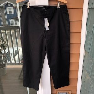 TALBOTS Black Heritage Crop Pants 8 Petite